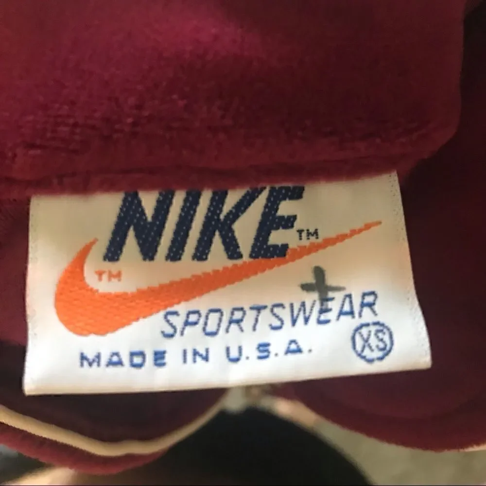 Vintage  Nike 80s Velour Zip Up Women’s XS